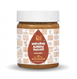 Trubite Natural Almond Butter Creamy Unsweetened  Plastic Jar  350 grams